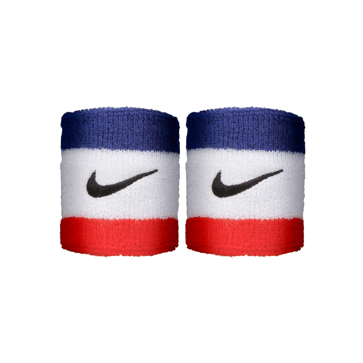 Nike Swoosh Schweißband 2er Pack kurz - weiß, blau Nike Swoosh Schweißband 2er Pack kurz - weiß, blau
