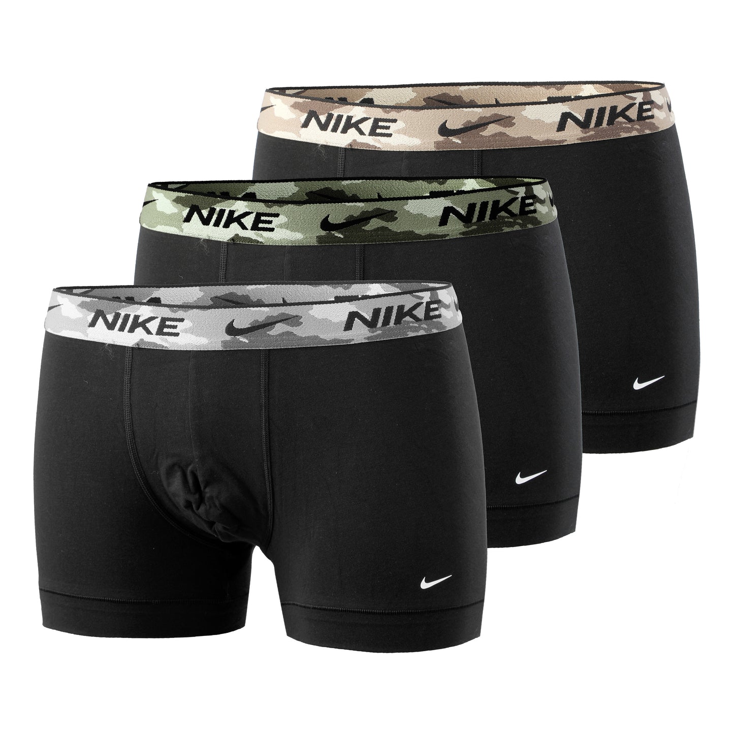 Nike Everyday Stretch Trunk Boxer Short 3er Pack Herren - schwarz, oliv Nike Everyday Stretch Trunk Boxer Short 3er Pack Herren - schwarz, oliv