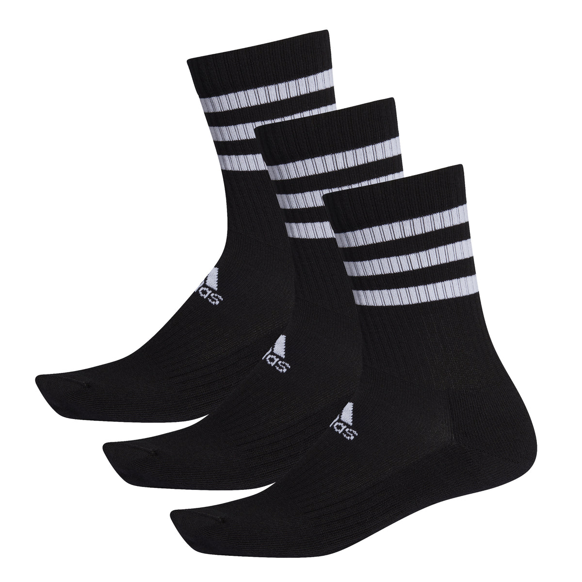 adidas Cushioning 3-Stripes Crew Sportsocken Unisex - schwarz, weiß adidas Cushioning 3-Stripes Crew Sportsocken Unisex - schwarz, weiß
