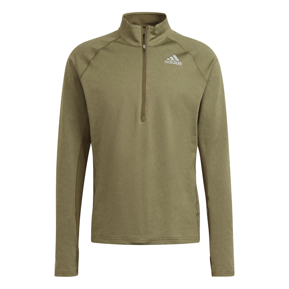 adidas Half-Zip Longsleeve Herren - oliv, adidas Half-Zip Longsleeve Herren - oliv,