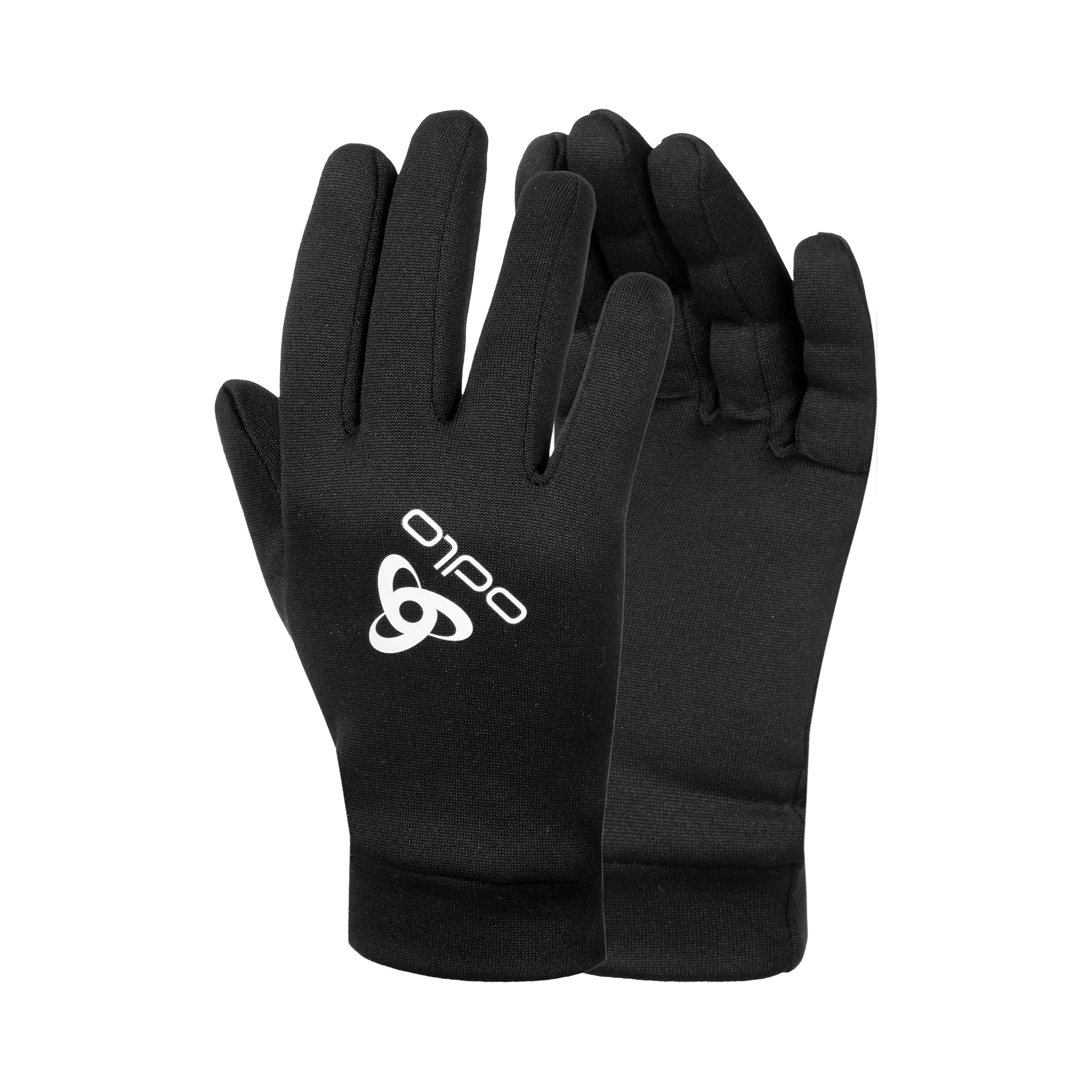 odlo aeolus warm handschuhe Stretchfleece Liner Eco Gloves Laufhandschuhe-Schwarz