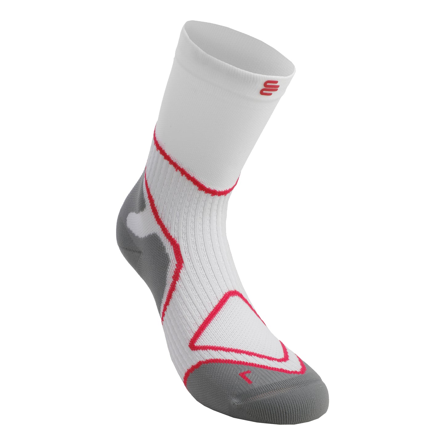 Bauerfeind Performance Mid Cut Laufsocken Damen-Weiß,Pink Bauerfeind Performance Mid Cut Laufsocken Damen-Weiß,Pink