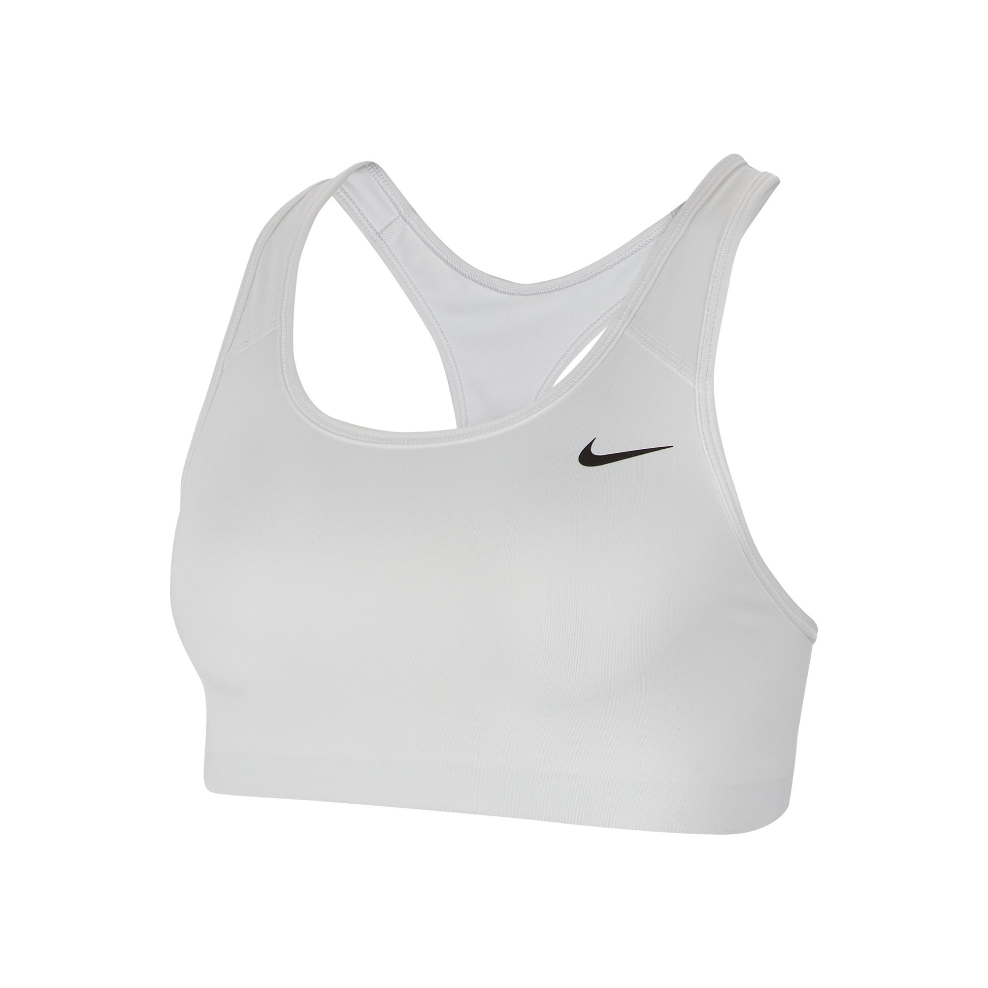 Nike Dri-Fit Swoosh Sport-BH Damen - weiß, schwarz