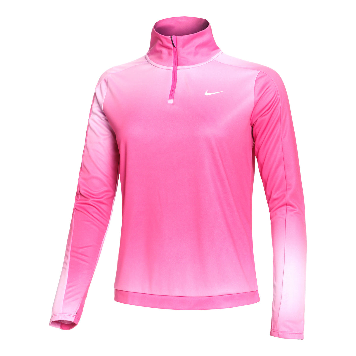 Nike Dri-Fit Swoosh Print Half-Zip Lauftop Damen - pink, grau