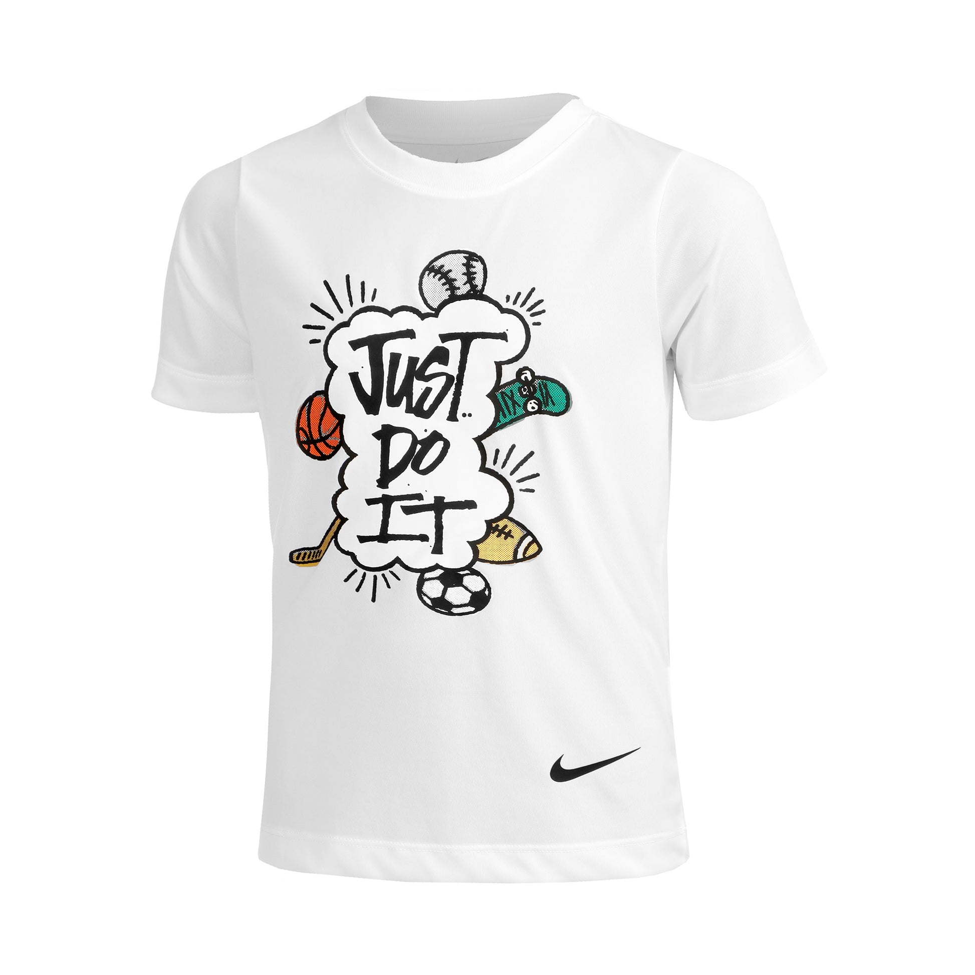 Nike Big Kids T-Shirt Jungen - weiß, mehrfarbig