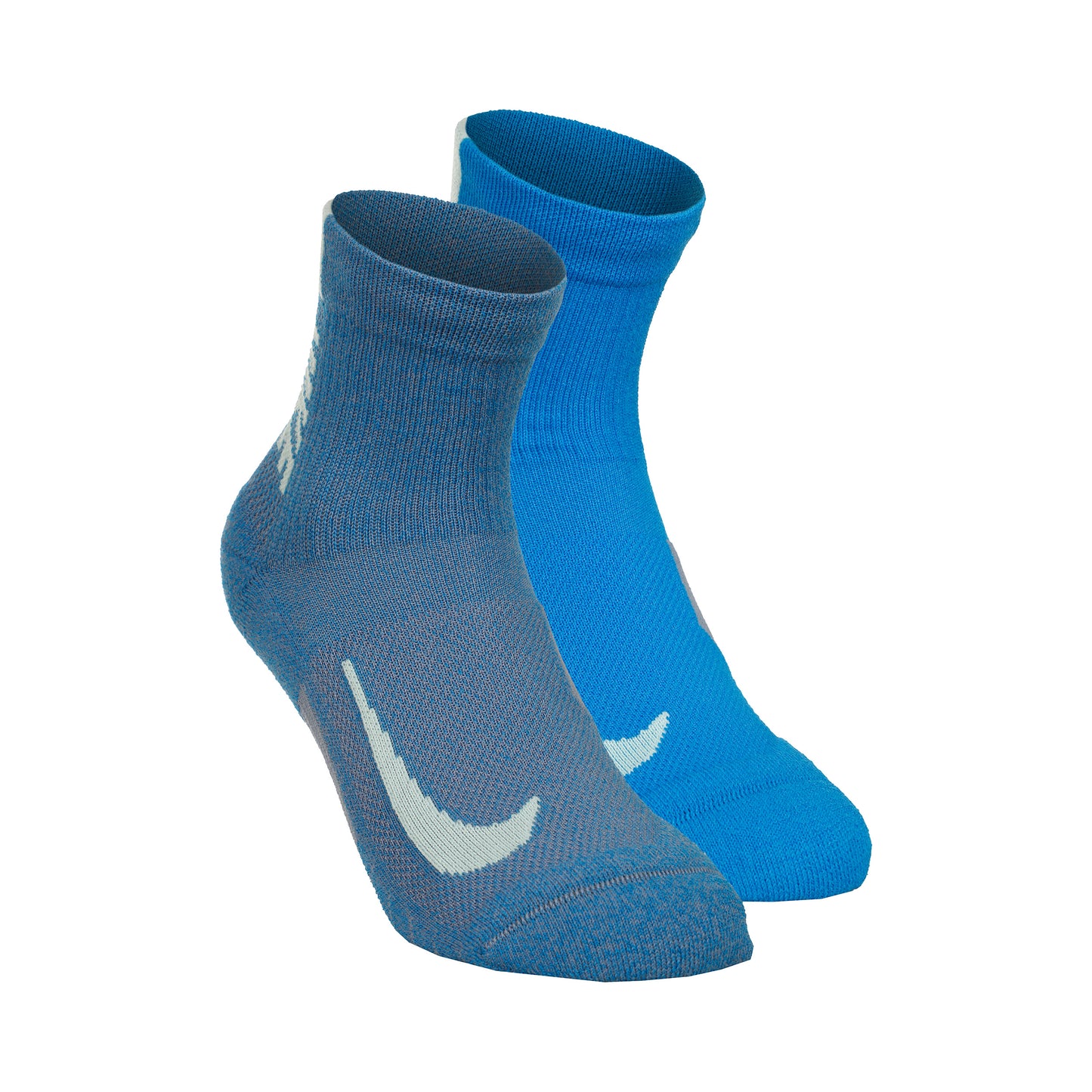 Nike Dri-Fit Multiplier No-Show Socks Laufsocken 2er Pack Unisex - blau,