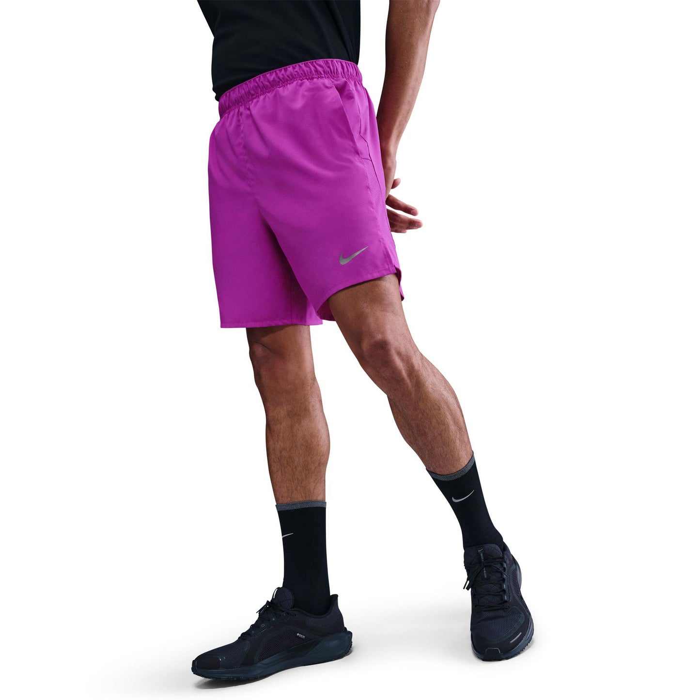 Nike Challenger 7in Brief-Lined Laufshorts Herren - lila, silber