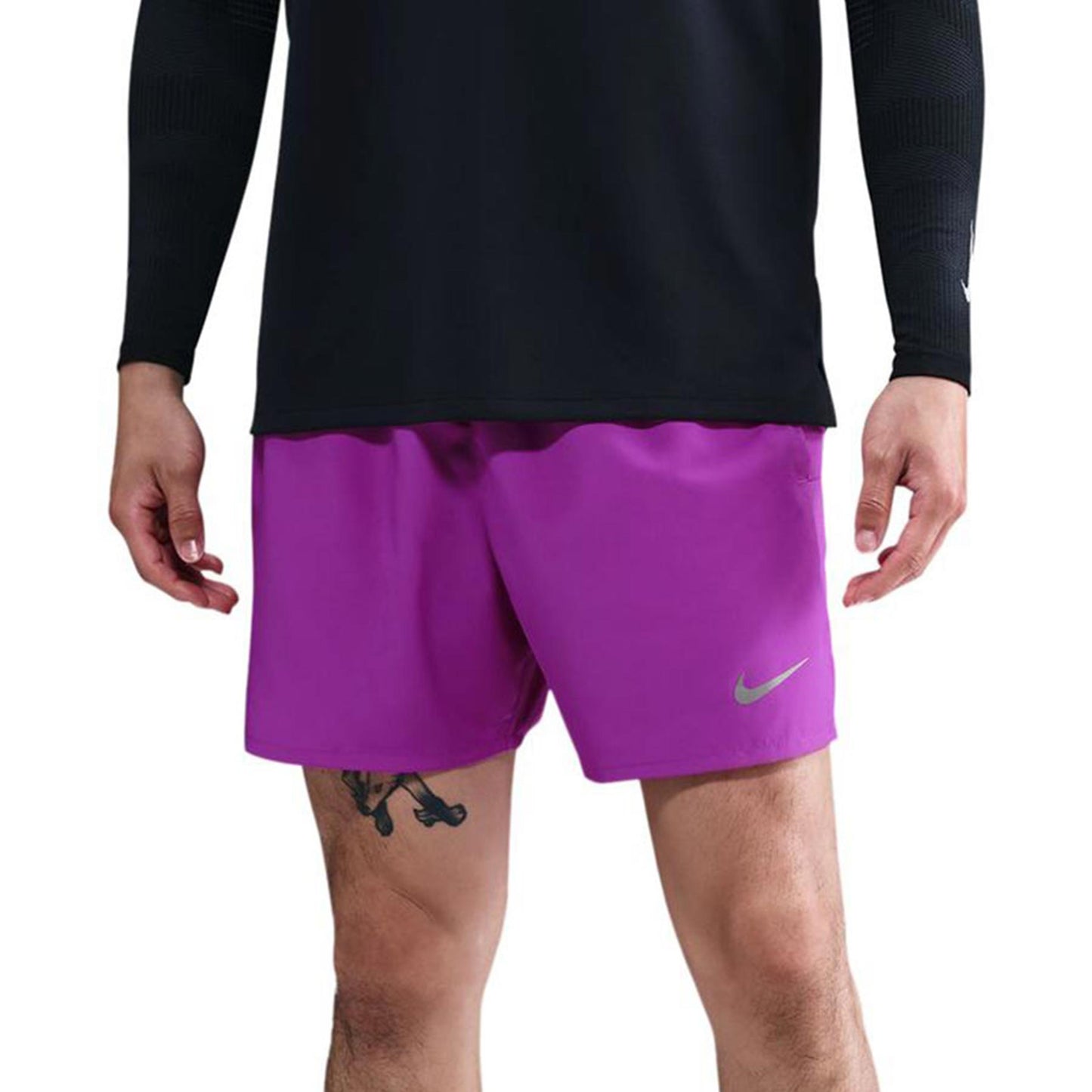 Nike Challenger 5in Laufshorts Herren - lila, silber