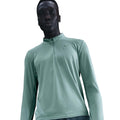Pacer Half-Zip Laufshirt Herren - türkis, silber