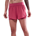 Swift 2in1 Laufshorts Damen - berry, silber