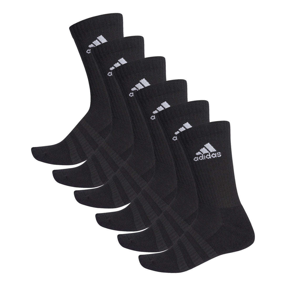 adidas Cush Crew Sportsocken 6er Pack Unisex - schwarz, weiß