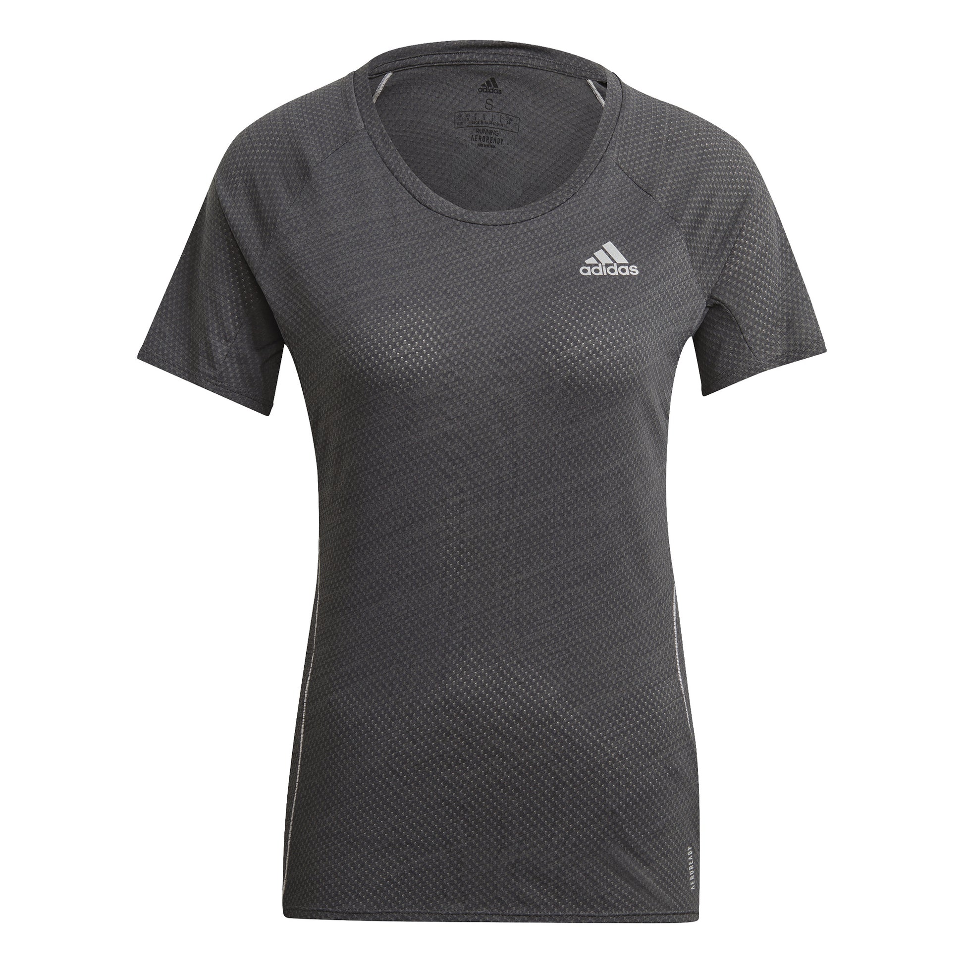 adidas Runner T-Shirt Damen - dunkelgrau, weiß