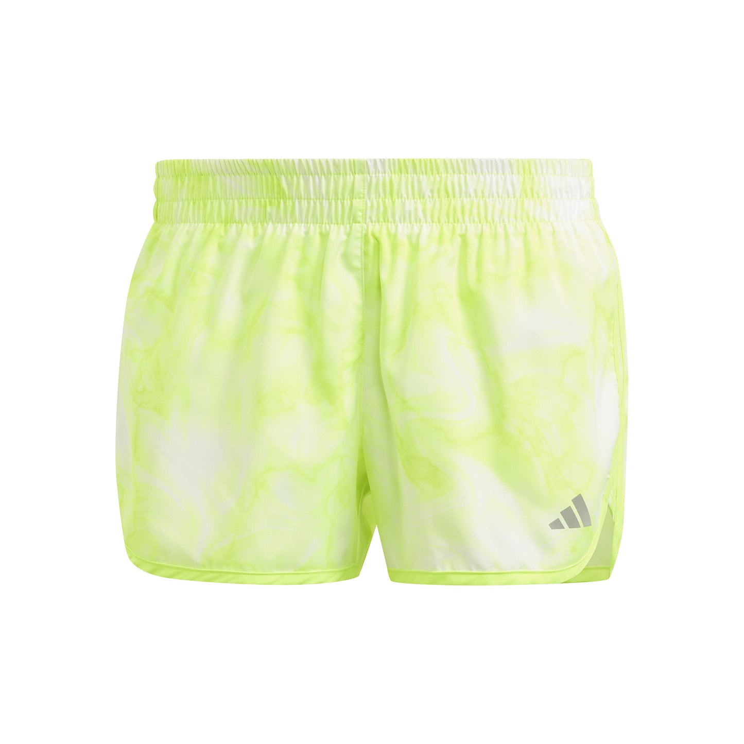 adidas M20 3in AOP Laufshorts Damen - neongrün, mehrfarbig