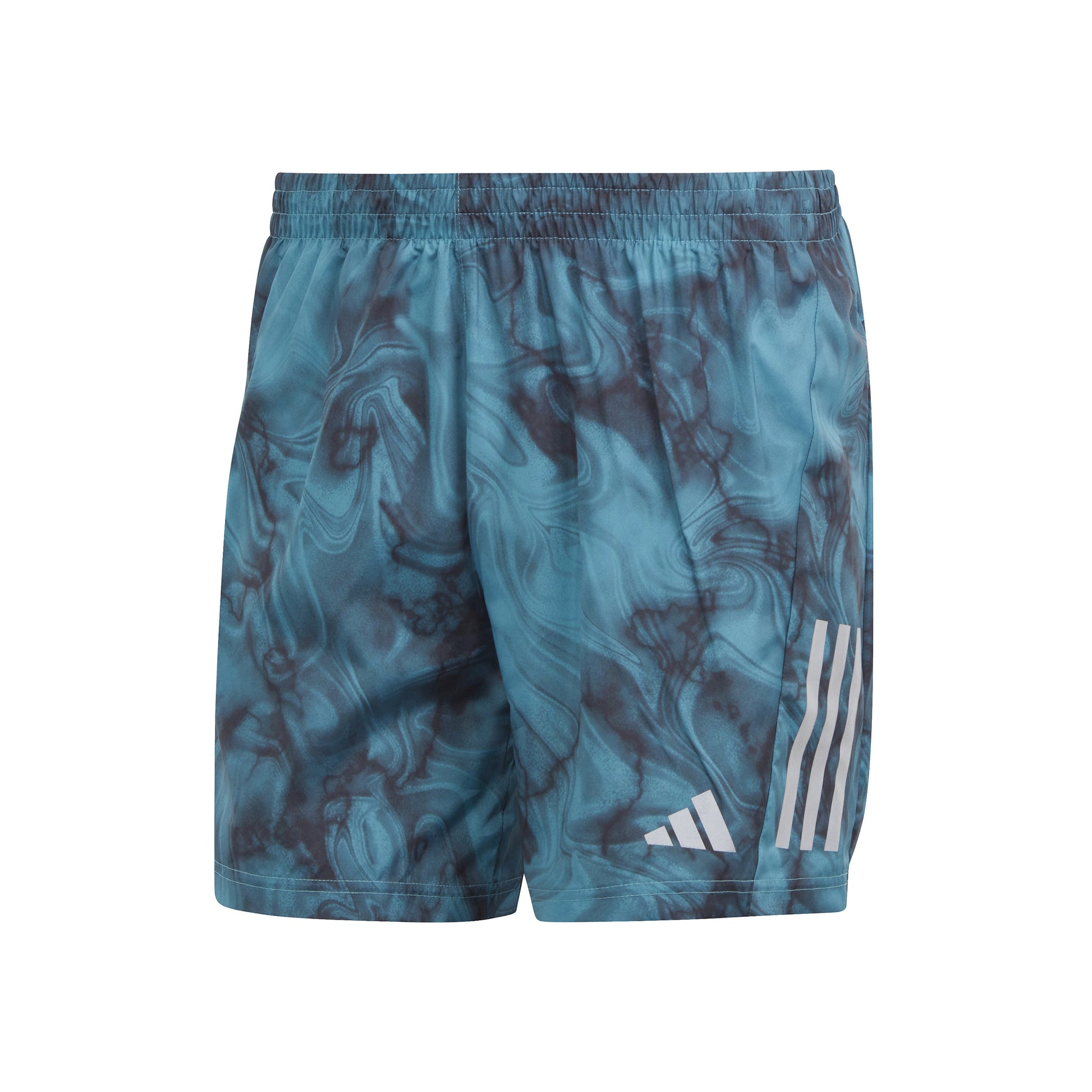 adidas Own the Run 5in AOP Laufshorts Herren - dunkelgrün, schwarz
