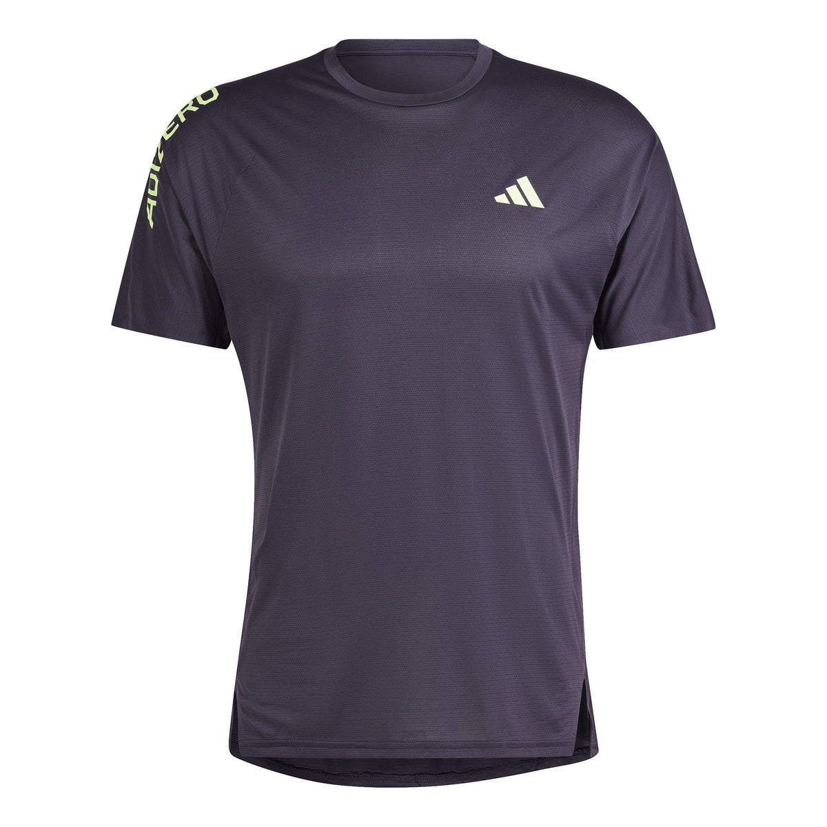 adidas Adizero Laufshirt Herren - lila, hellgrün