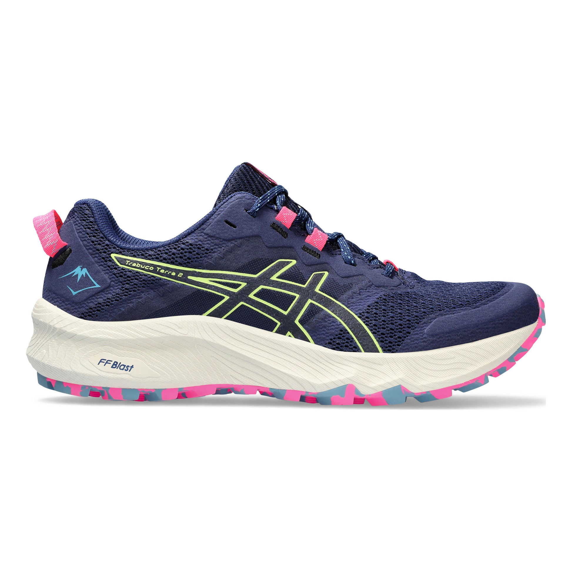 ASICS Trabuco Terra 2 Trailschuh Damen - dunkelblau, pink
