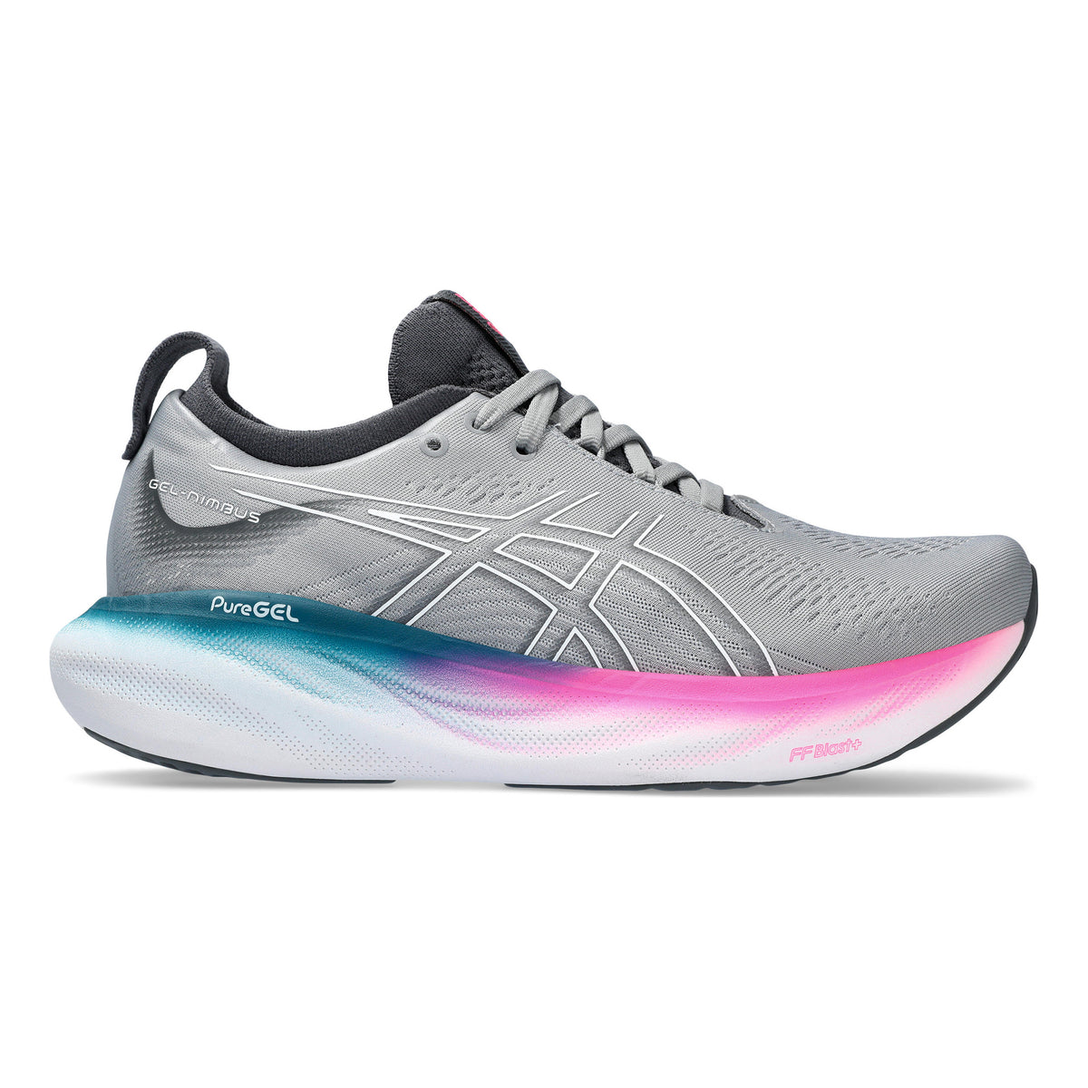 ASICS Gel-Nimbus 25 Neutralschuh Damen - grau, pink