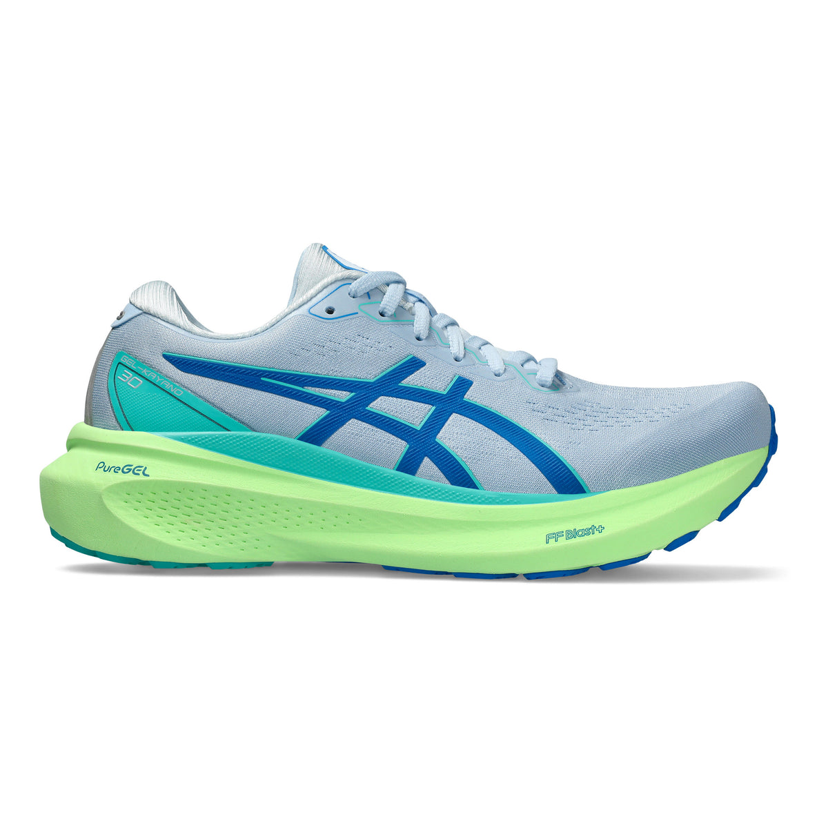 ASICS Gel-Kayano 30 Lite-Show Stabilitätsschuh Herren - hellblau, neongrün