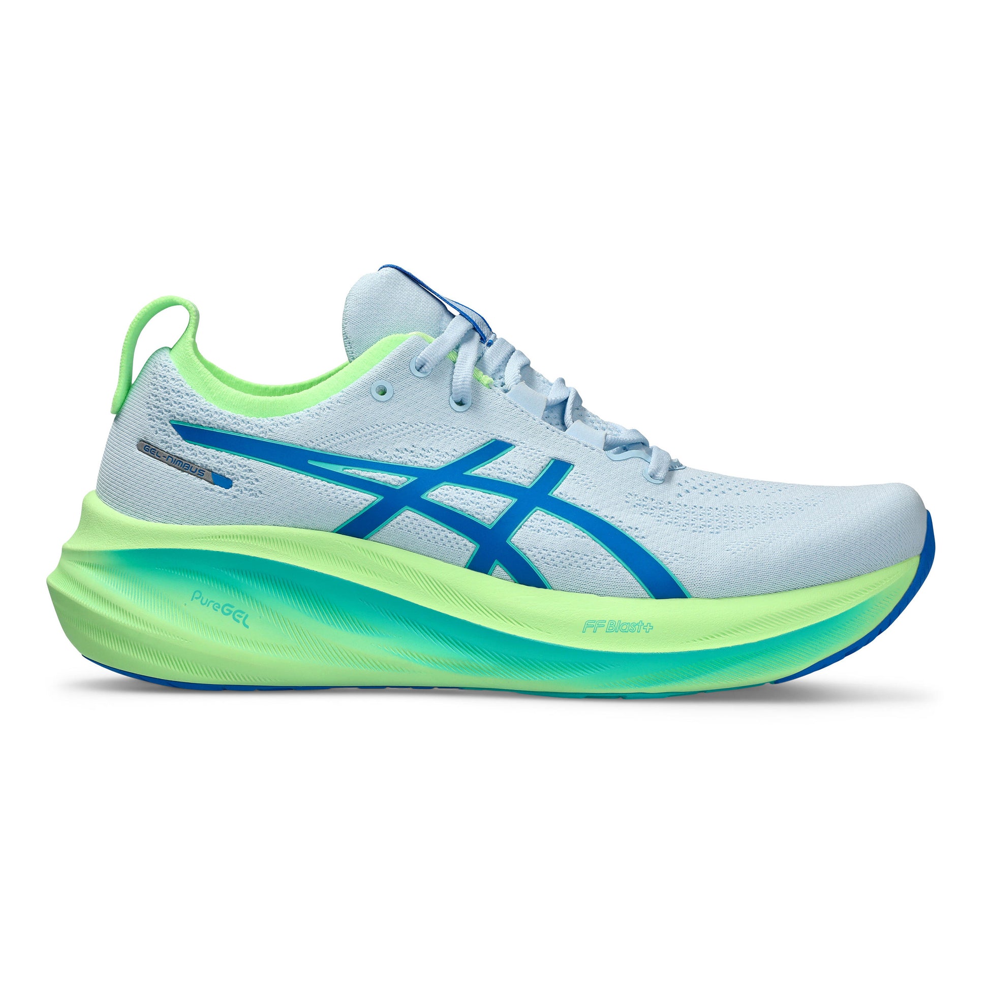 ASICS Gel-Nimbus 26 Lite-Show Neutralschuh Herren - hellblau, neongrün