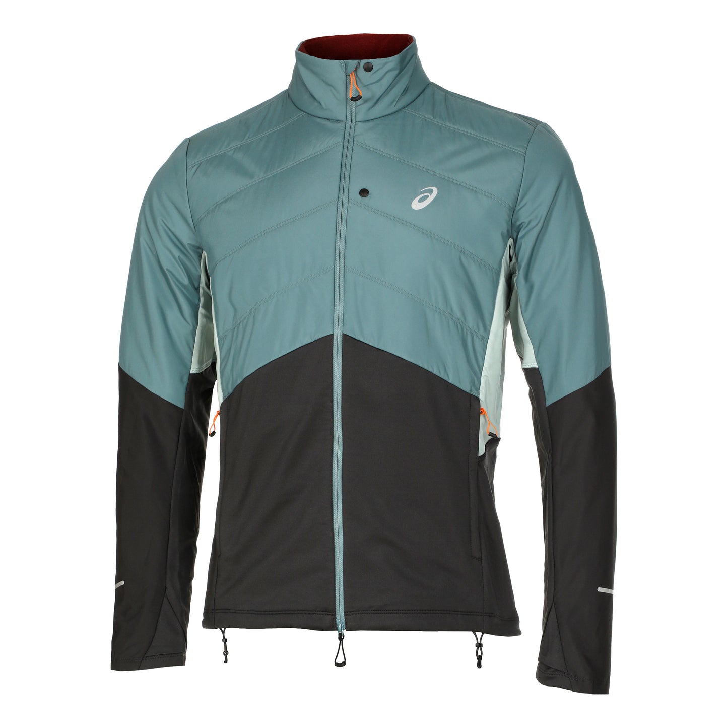 ASICS Winter Run Laufjacke Herren - petrol, grau