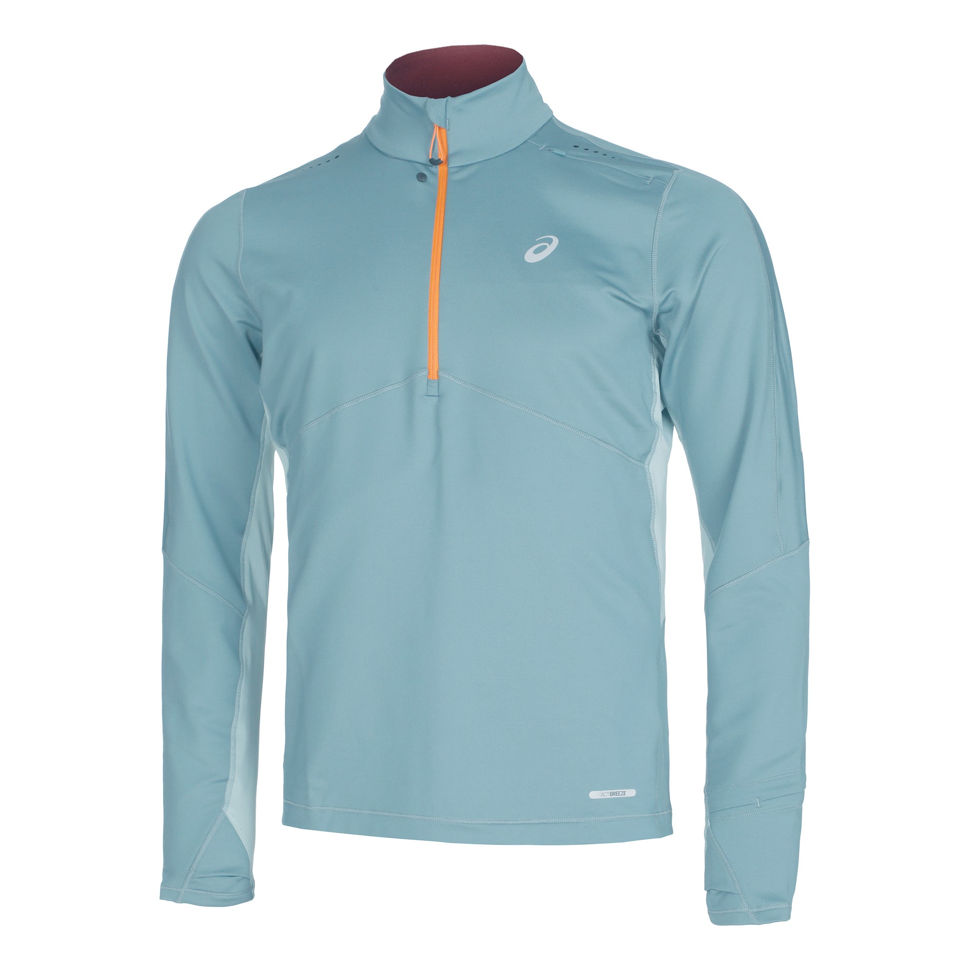 ASICS Winter Run Half-Zip Midlayer Lauftop Herren - petrol, grau