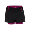 Fujitrail 2in1 Laufshorts Damen - schwarz, berry