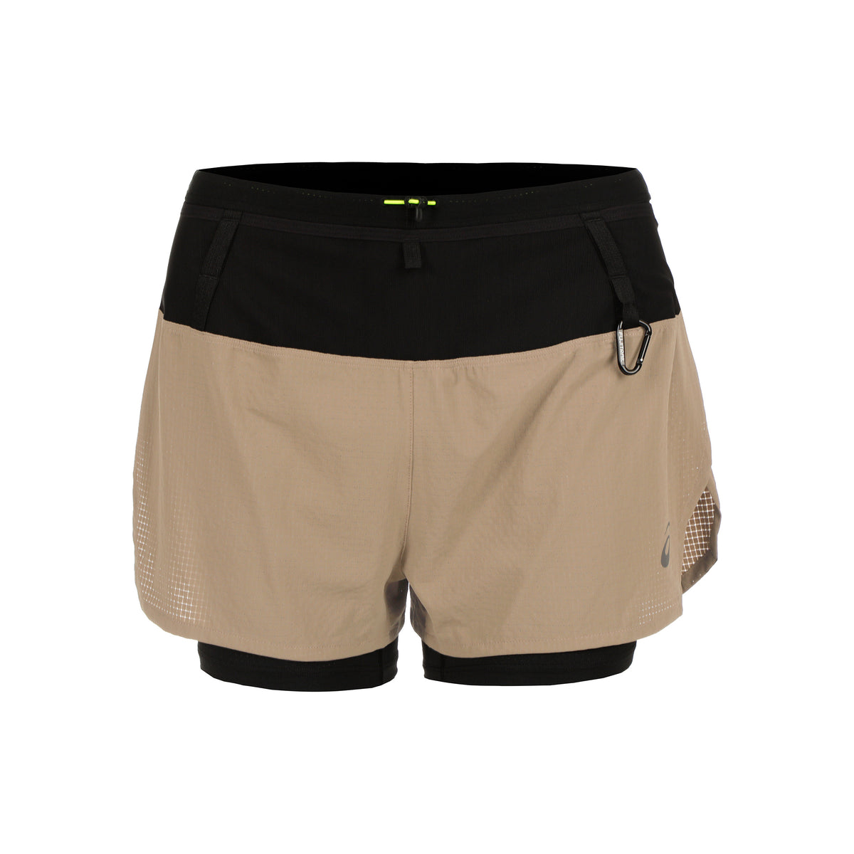 ASICS Fujitrail 2in1 Laufshorts Damen - beige, schwarz