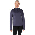 Road Winter Laufshirt Damen-Blaugrau
