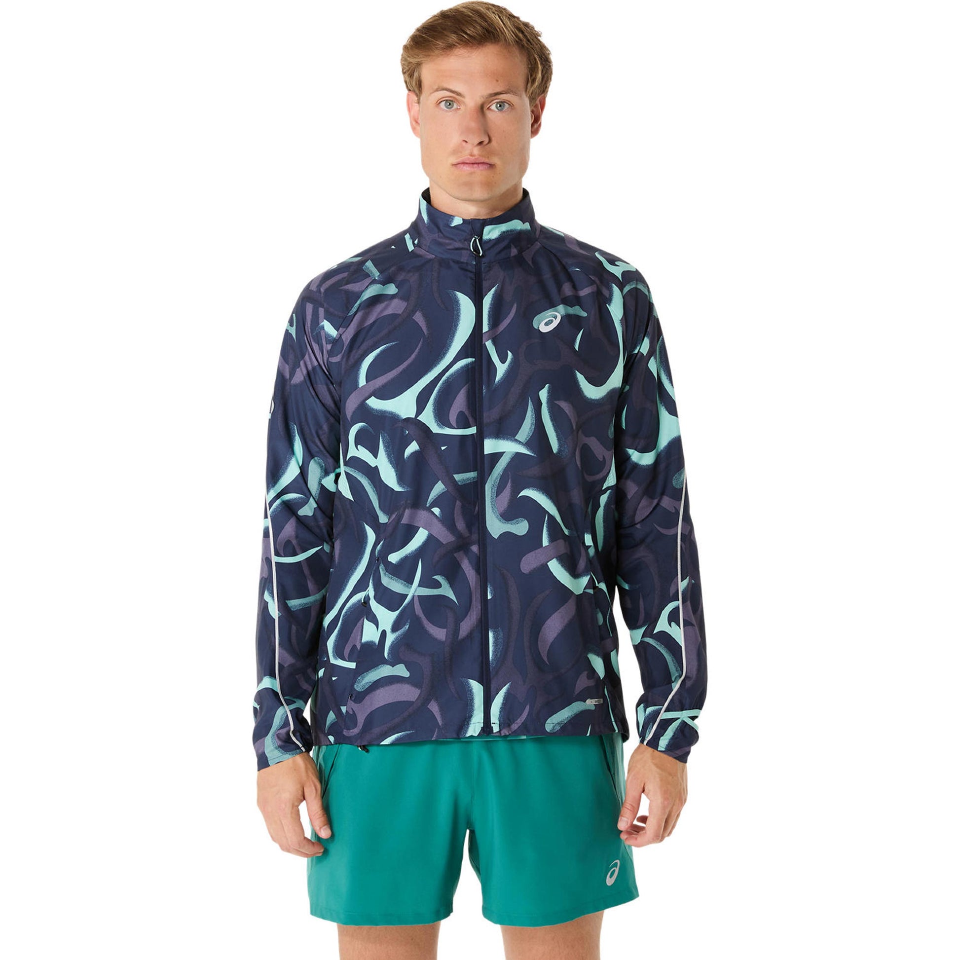 ASICS Road Lite-Show Laufjacke Herren-Dunkelblau,Mehrfarbig