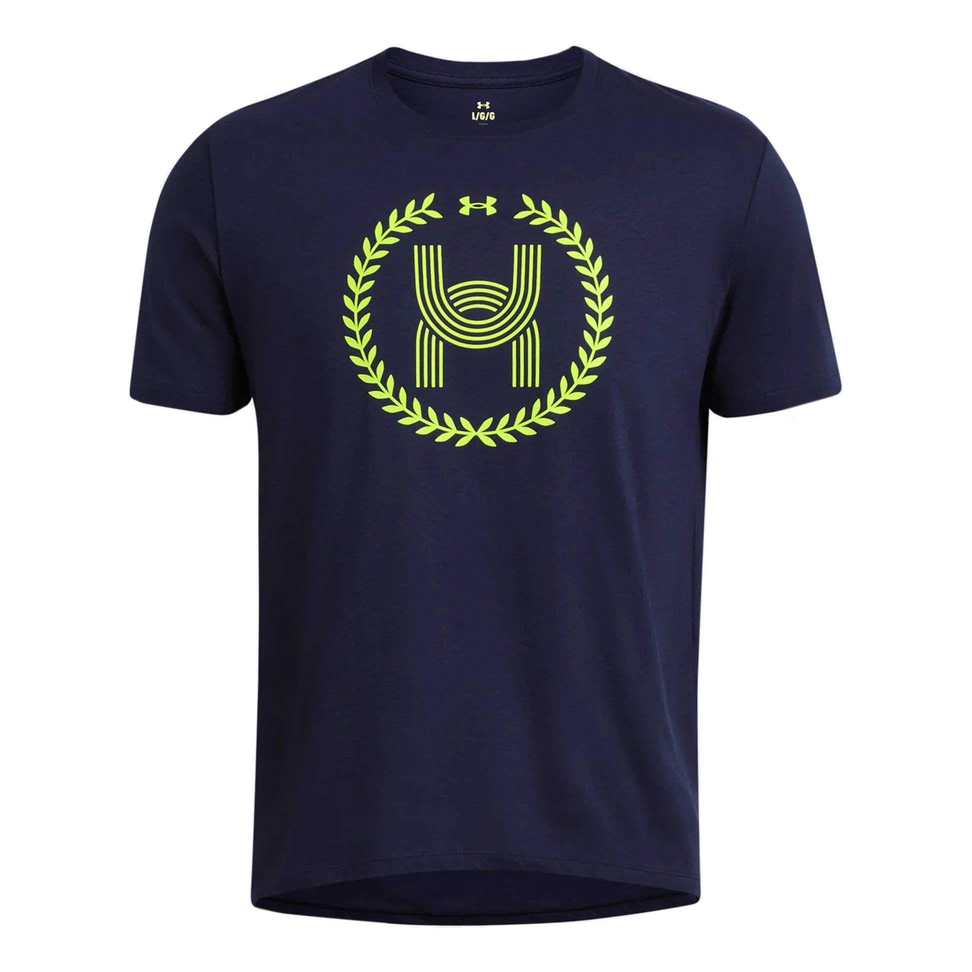 Under Armour Run Everywhere Wreath SS Laufshirt Herren-Dunkelblau,Neongelb