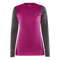 Core Warm Baselayer Longsleeve Damen - berry, grau