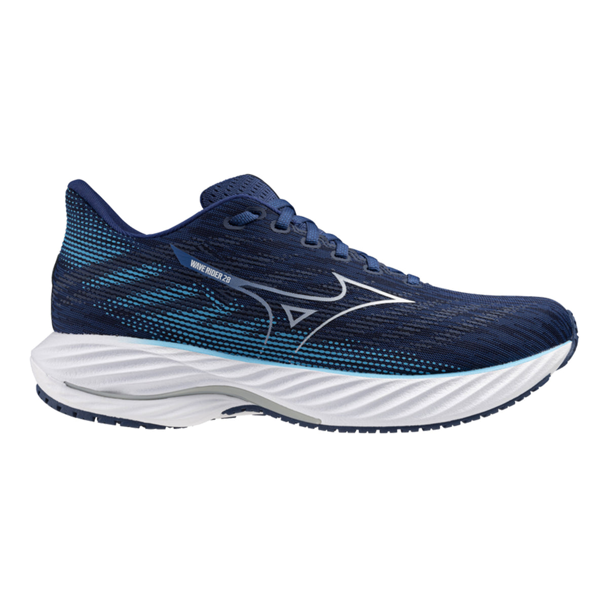 Mizuno Wave Rider 28 Neutralschuh Herren - blau, weiß
