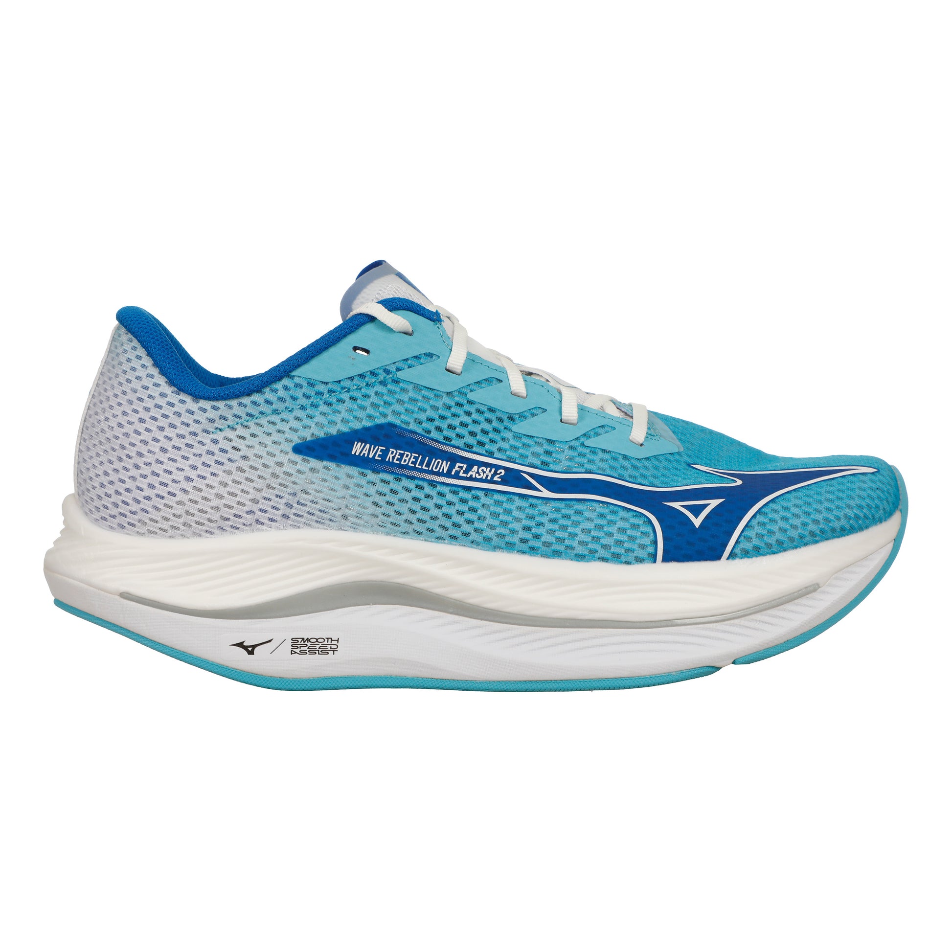 Mizuno Wave Rebellion Flash 2 Wettkampfschuh Herren - hellblau, weiß
