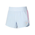 2in1 4.5 Laufshorts Damen - hellblau,