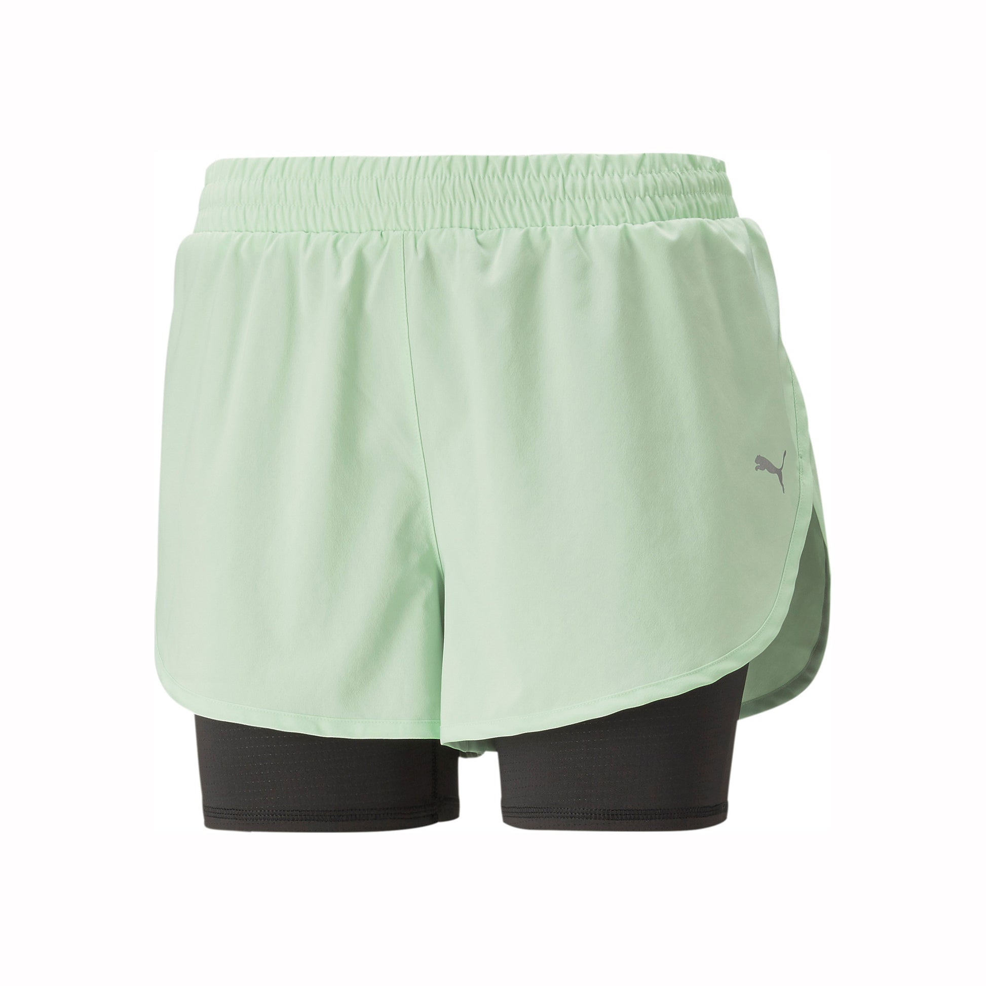 Puma Run Favorite Woven 2in1 3in Laufshorts Damen - mint, schwarz