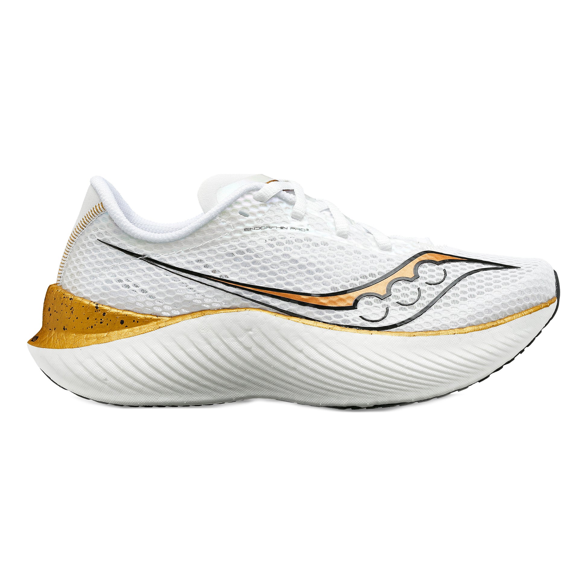 Saucony Endorphin Pro 3 Wettkampfschuh Herren - weiß, gold