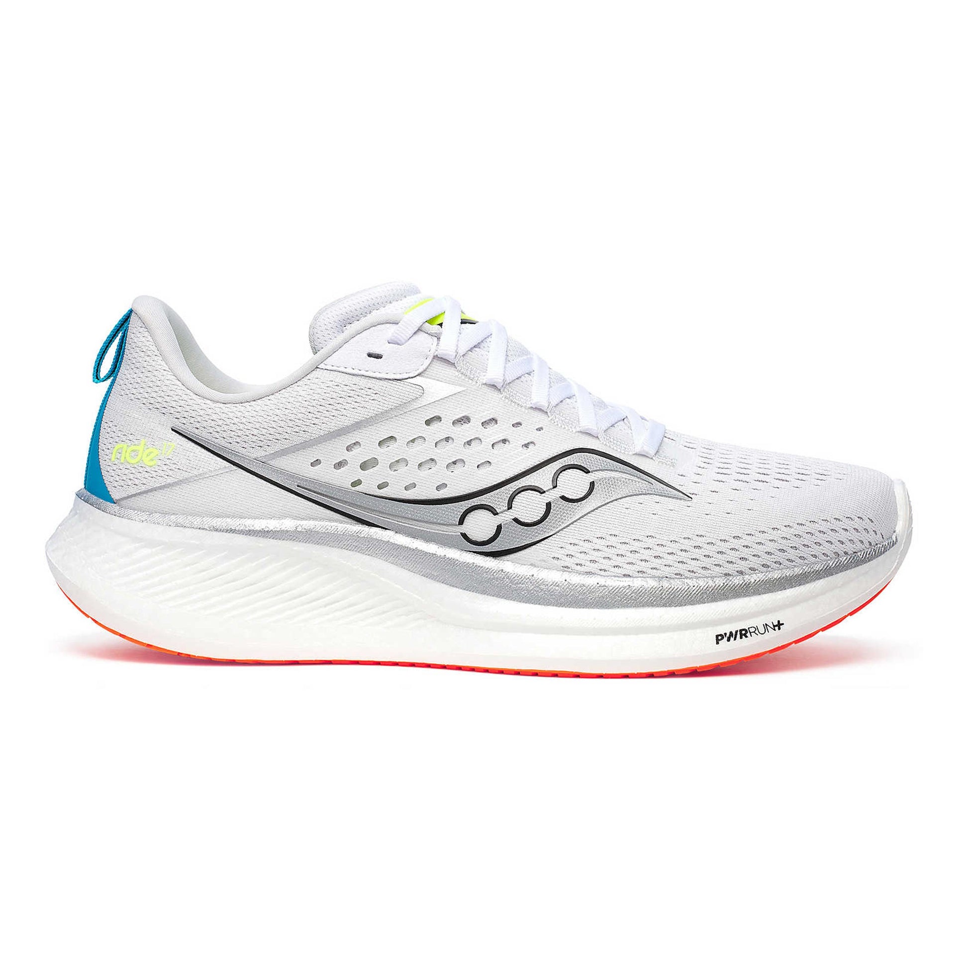 Saucony Ride 17 Neutralschuh Herren - weiß, silber