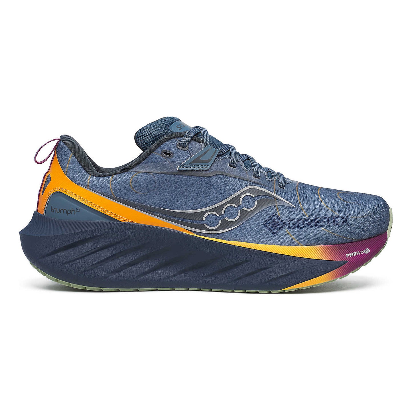 Saucony Triumph 22 GTX Neutralschuh Damen-Grau,Orange