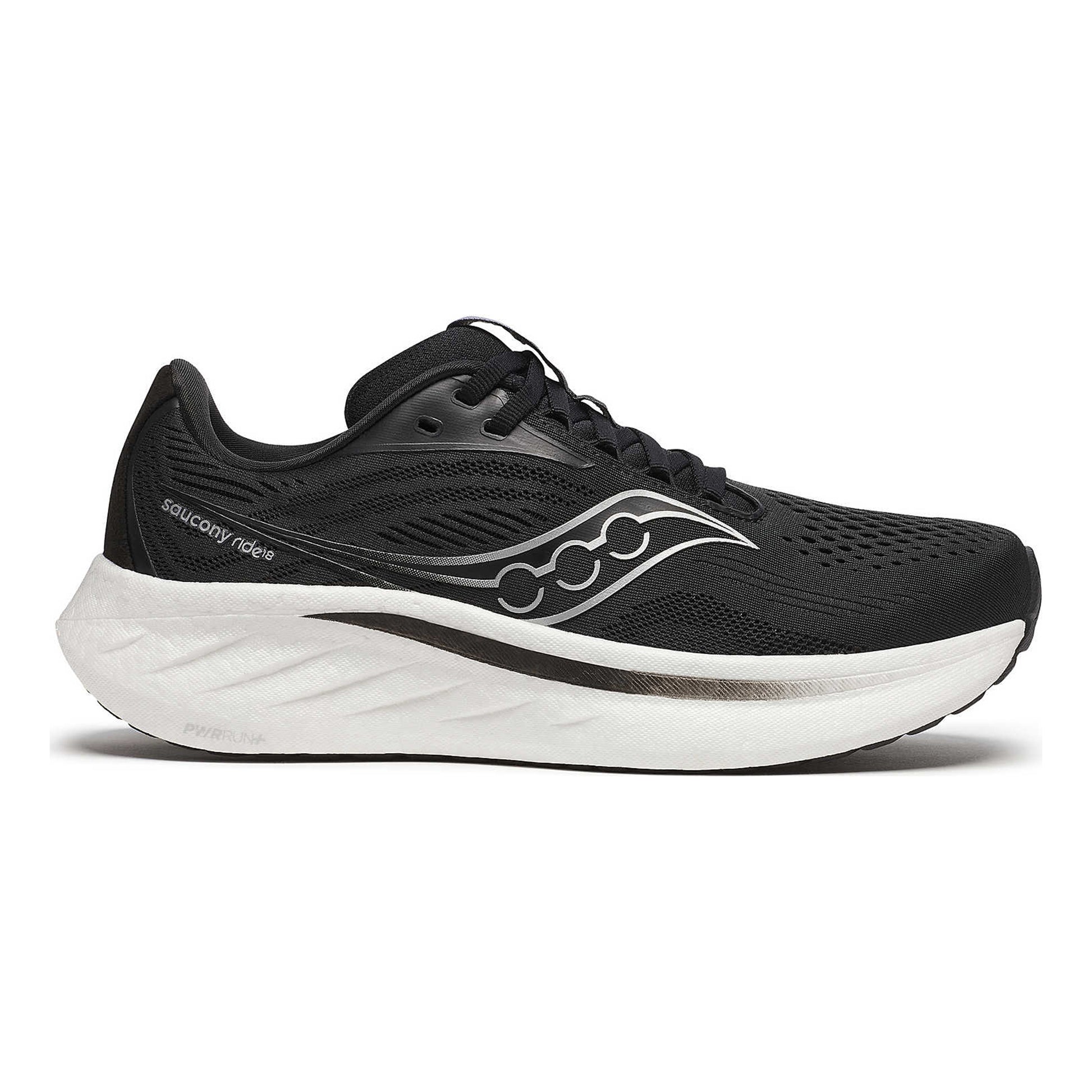 Saucony Ride 18 Neutralschuh Damen-Schwarz,Weiß