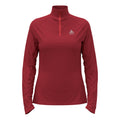 Essential 1/2 Zip Laufshirt Damen-rot