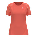 Essential Print Crew Neck Laufshirt Damen - orange,