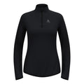 Zeroweight Warm Mid Layer 1/2 Zip Laufshirt Damen-Schwarz
