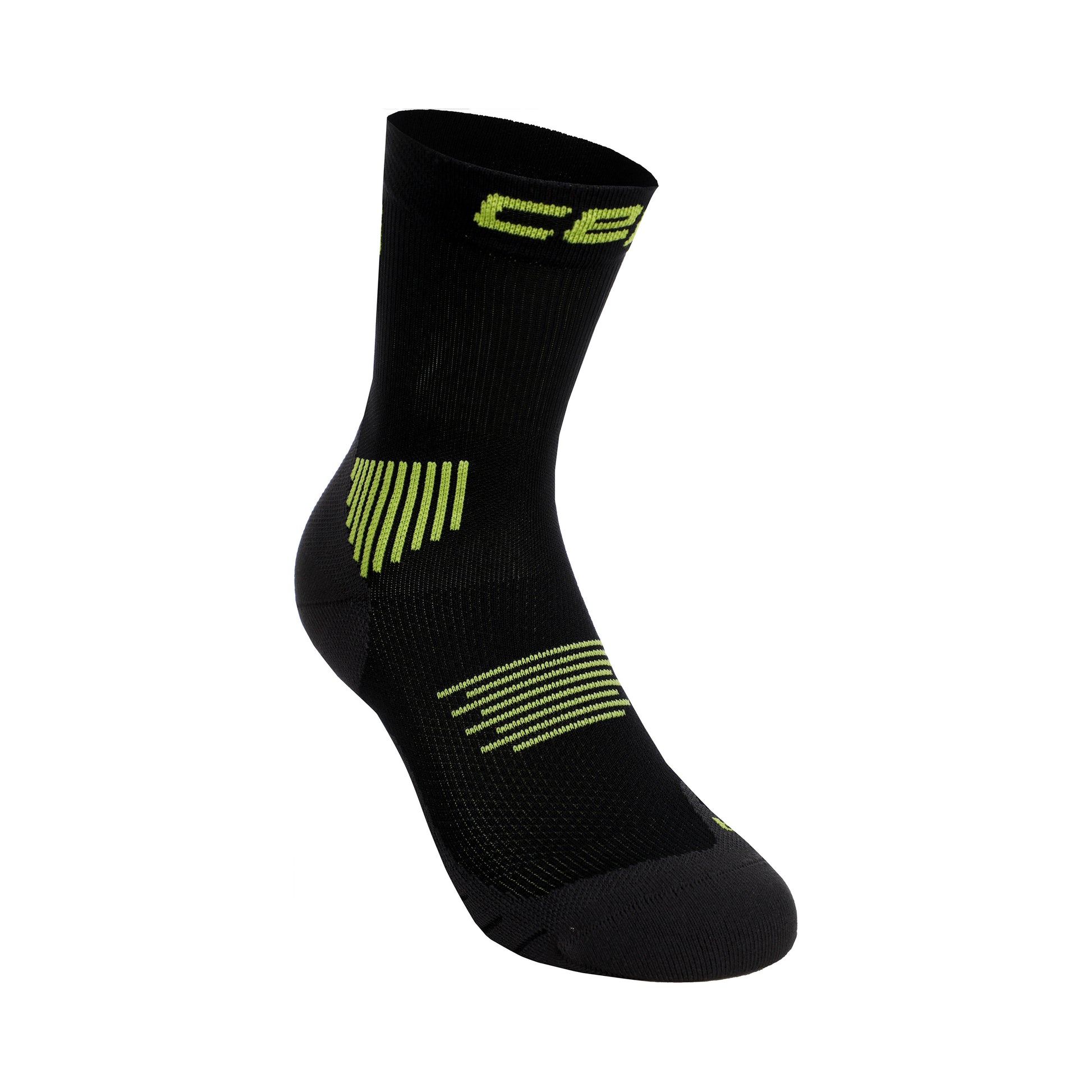 CEP Core Mid Cut 5.0 Kompressions-Socken Herren - schwarz, limette