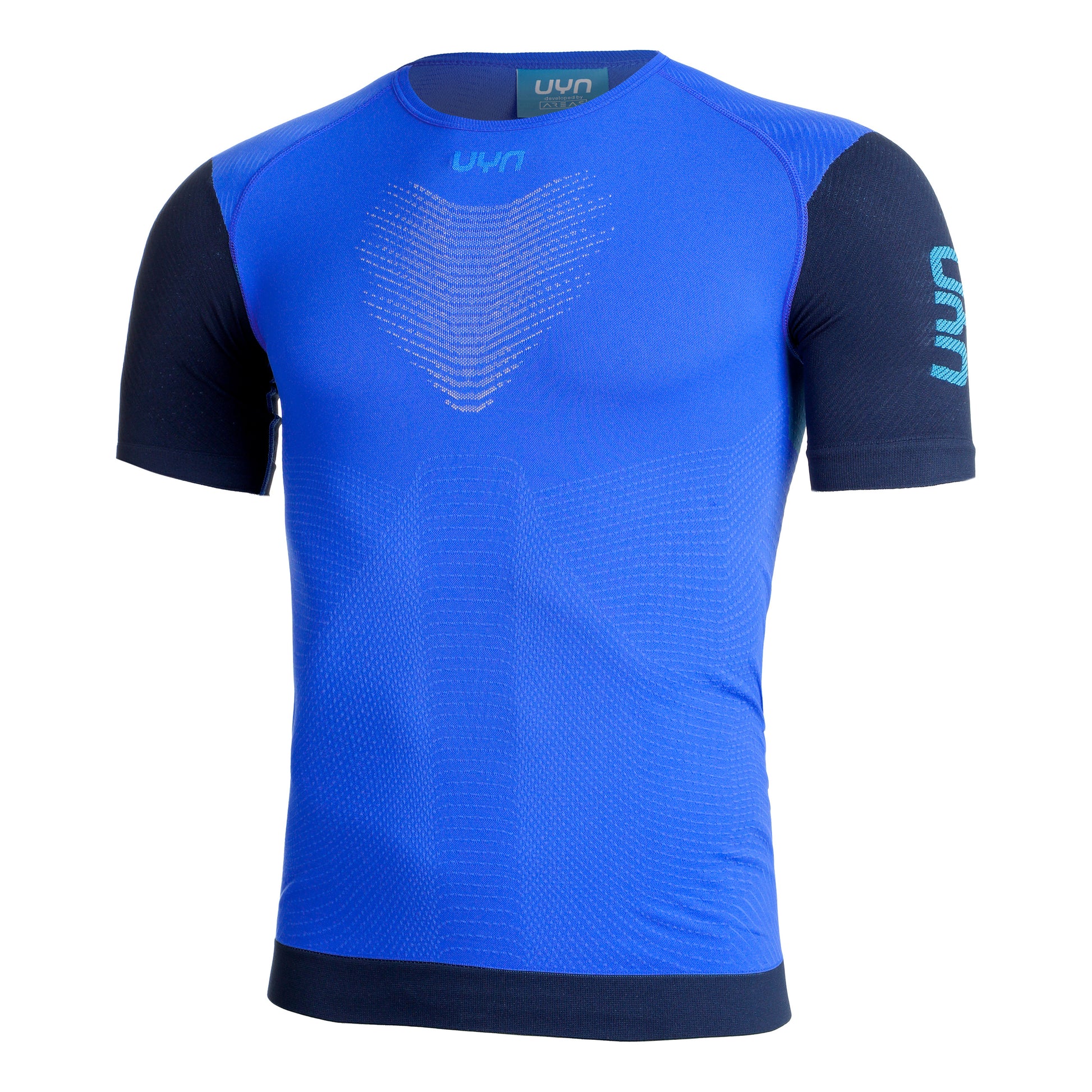 UYN PB42 Laufshirt Herren - blau, beige