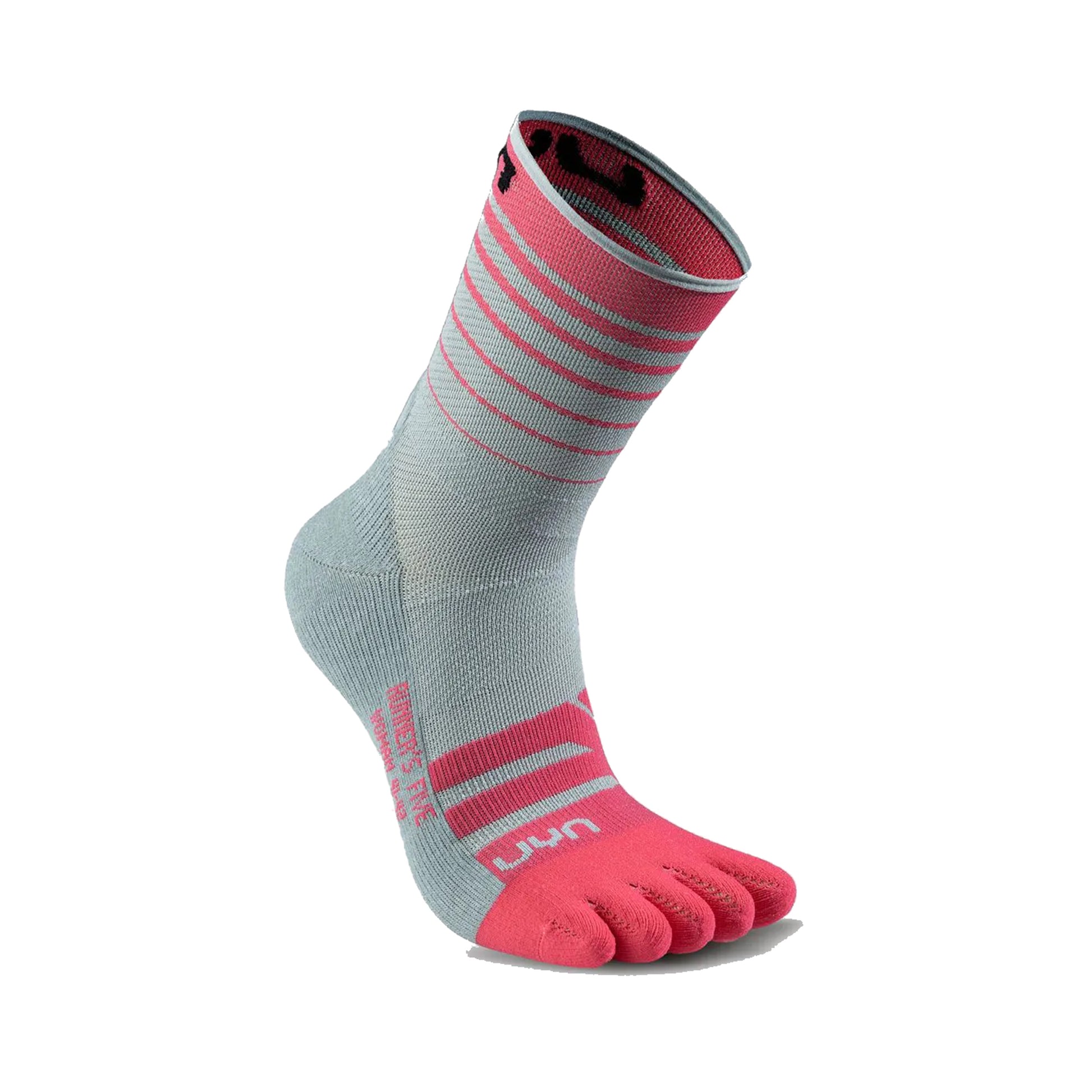 UYN Runner's Five Laufsocken Damen-Grau,Pink