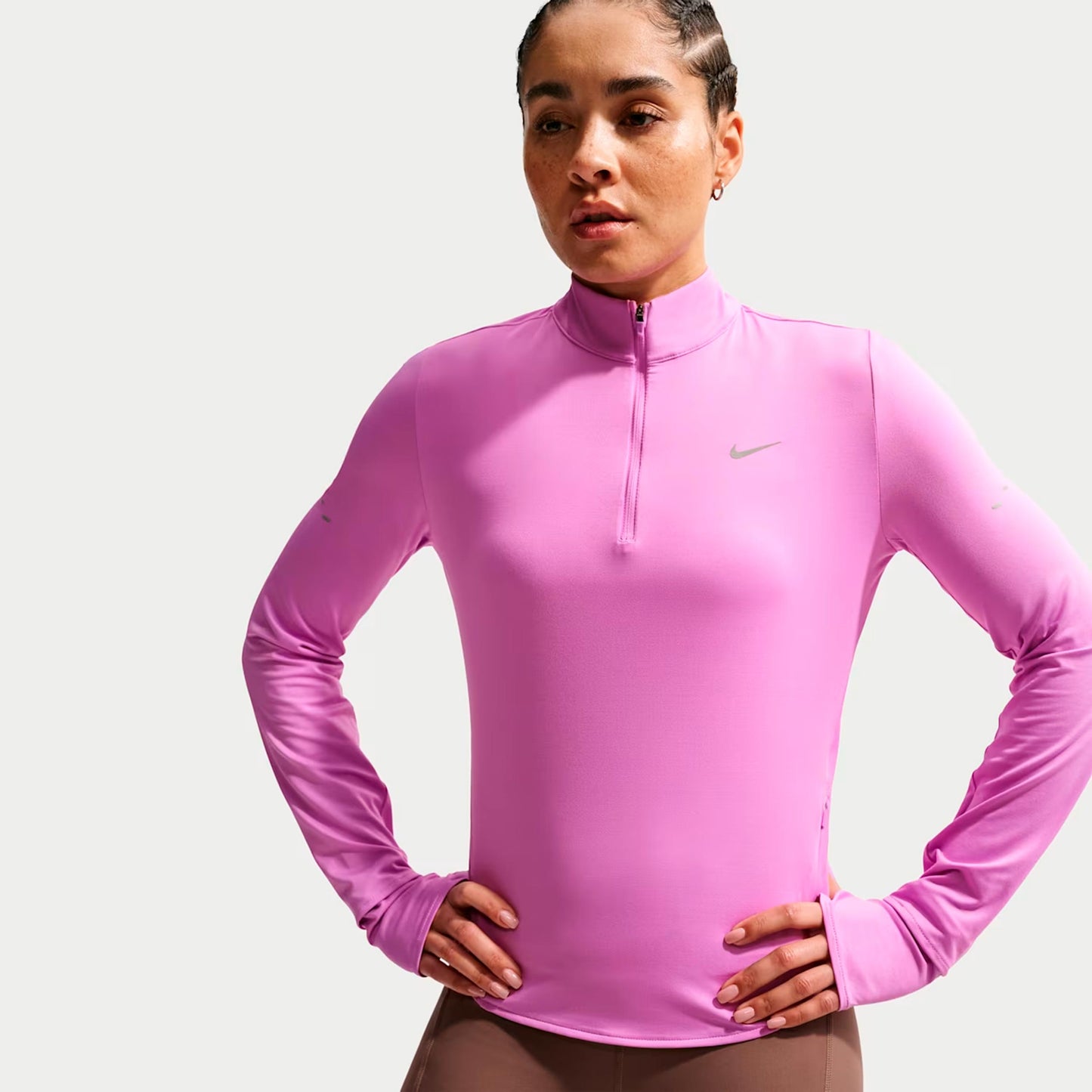 Nike Swift Laufshirt Damen - pink, silber