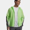 Velociti Storm Hooded  Laufjacke Herren-neongrün, dunkelgrau