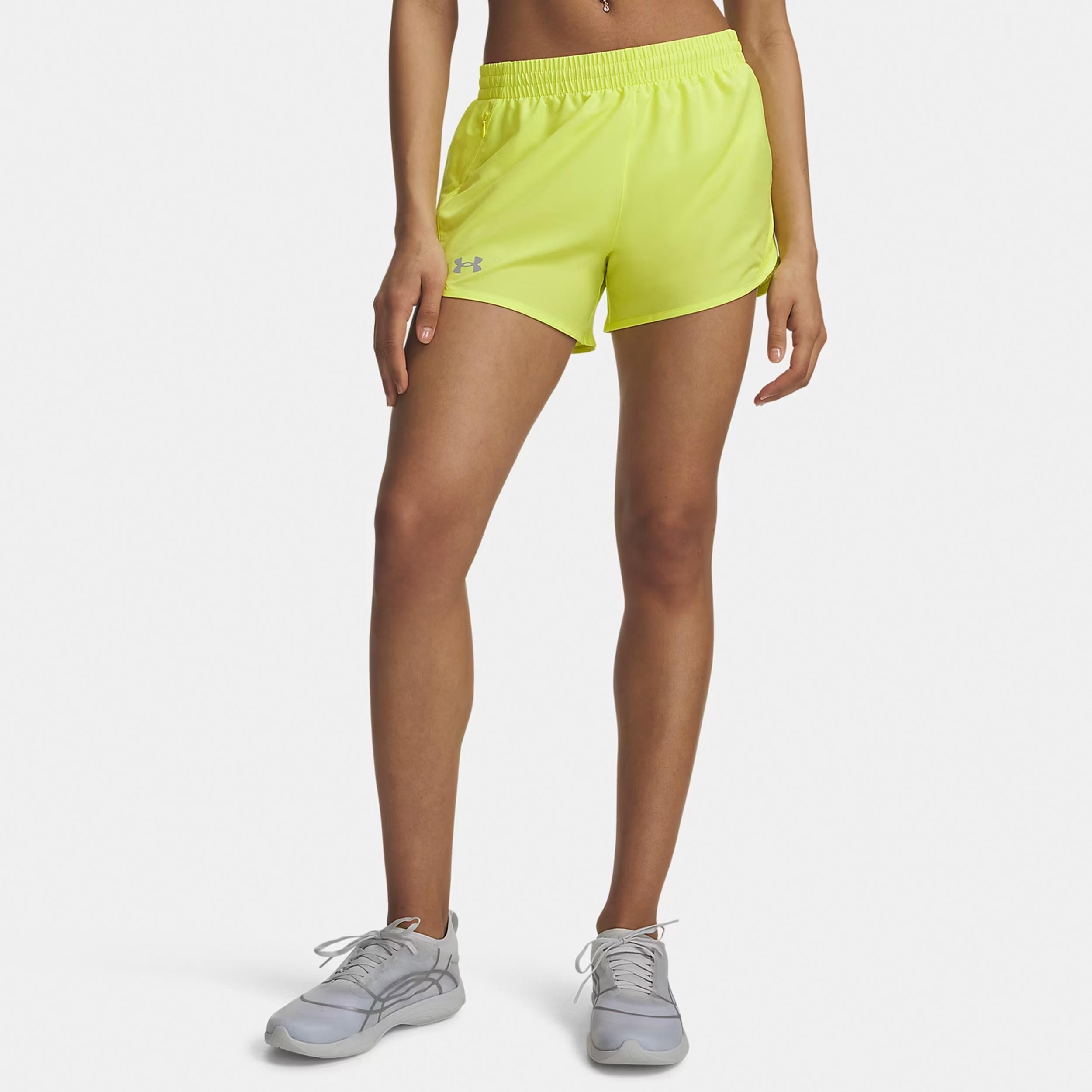 Under Armour Fly By 3in  Laufshorts Damen - gelb