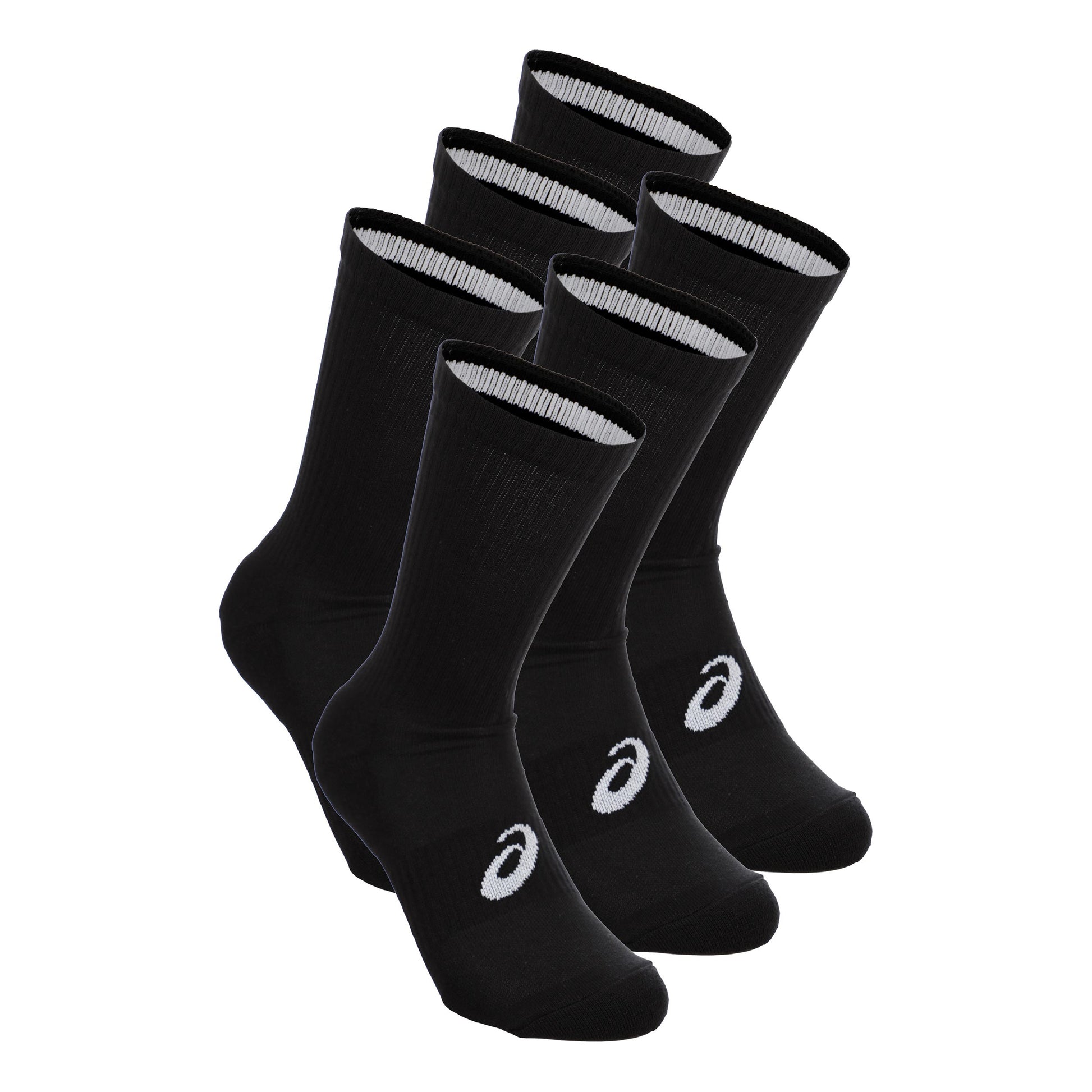 ASICS 6PPK Crew Laufsocken Unisex-schwarz