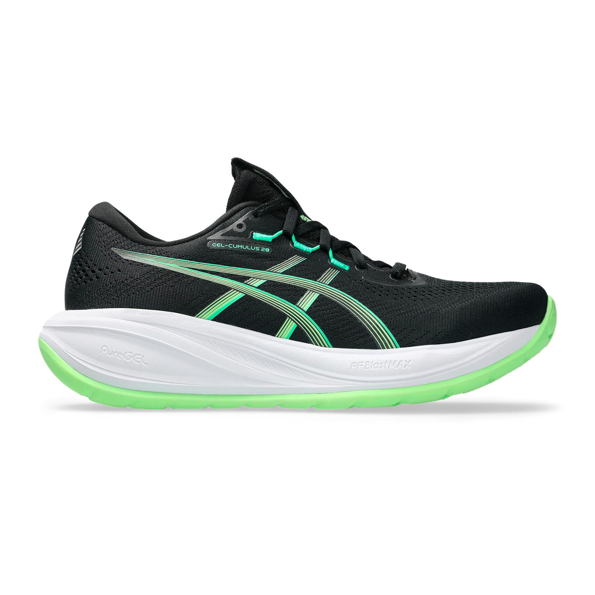ASICS Gel-Cumulus 28 Neutralschuh Herren-schwarz, grün